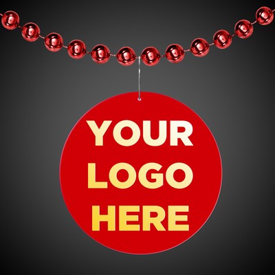 2 1/2" Red Plastic Medallion Badge(Digi-Printed)