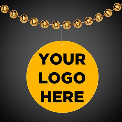 2 1/2" Gold Plastic Medallion Badge(Pad Printed)