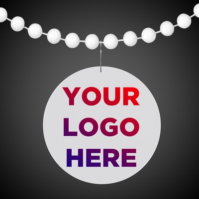 2 1/2" White Plastic Medallion Badge(Digi-Printed)